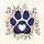 Paw Print Floral Wreath Butterflies - Home Decor Gift for Wildlife Lover Spare Tire Cover - 6
