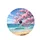 Lush Pink Cherry Blossoms Coastal Ocean Beach - Home Decor Gift for Garden Lover Spare Tire Cover - 4