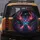 Electric Cyan Neon Stag Head Antlers - Cosmic Swirls Wildlife Travel Gift Spare Tire Cover - 5