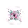 Fuchsia Lavender Roses Teal Leaves - Home Decor Gift for Flower Lover Spare Tire Cover - 4