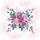 Fuchsia Lavender Roses Teal Leaves - Home Decor Gift for Flower Lover Spare Tire Cover - 6