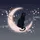 Black Cat Crescent Moon Cherry Blossom Twilight Sky - Home Decor Gift for Cat Lover Spare Tire Cover - 6
