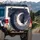 Black Cat Crescent Moon Cherry Blossom Twilight Sky - Home Decor Gift for Cat Lover Spare Tire Cover - 3