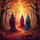 Witches Wizards Autumn Forest Path - Autumn Season Display for Fantasy Enthusiasts Spare Tire Cover - 6
