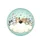 Eight Cartoon Cats Hearts Paw Prints Pastel Teal - Cat Lover Gift for Cat Owners Spare Tire Cover - 4