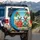 English Bulldogs Hawaiian Beach - Tropical Lifestyle Gift for Dog Lovers Spare Tire Cover - 3