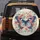 Dark Blue Butterfly Coral Pink Flowers Sage Green Foliage Birds - Home Decor Gift Spare Tire Cover - 5