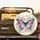 Dark Blue Butterfly Coral Pink Flowers Sage Green Foliage Birds - Home Decor Gift Spare Tire Cover - 2