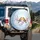 Songbirds Perched Cherry Blossoms Branch Blue Sky - Nature Lover Gift for Bird Lovers Spare Tire Cover - 3