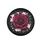 Dramatic Deep Magenta Rose Dark Foliage Light Pink Floral White Starburst - Home Decor Gift Spare Tire Cover - 4