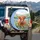 Highland Cow Wildflower Meadow - Farmhouse Home Decor Gift for Cow Lover Spare Tire Cover - 3