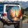 Eiffel Tower Parisian Boulevard Autumn Sunset Golden Glow - Travel Essentials Spare Tire Cover - 3