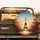 Eiffel Tower Parisian Boulevard Autumn Sunset Golden Glow - Travel Essentials Spare Tire Cover - 2