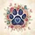 Paw Print Heart Lush Floral Vines Butterflies - Nature Lover Gift for Animal Lovers Spare Tire Cover - 6