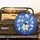 Blue-and-White Bird in Flight Blooming Lily Vine - Nature Lover Gift Spare Tire Cover - 2