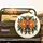 Blossoms in Full Bloom Orange Green Leaves Botanical Floral - Home Garden Decor Gift Spare Tire Cover - 2