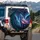 Howling Wolf Aurora Borealis Forest Landscape Starry Night - Wildlife Lover Gift Spare Tire Cover - 3