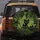 Black Cats Wide Yellow Eyes Tropical Leaves - Outdoor Cat Lover Travel Gift Spare Tire Cover - 5
