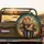 Embracing Lion Couple Denim Jeans - Wildlife Lover Gift Spare Tire Cover - 2