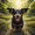 Flapping Ears Dachshund Dog Golden Landscape - Road Trip Adventure Gift Spare Tire Cover - 6