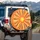 Sunburst Rays Undulating Waves - Travel Essentials Gift for Travelers Spare Tire Cover - 3