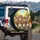 Seven Cheerful Beagle Dogs Sun-Dappled Park Foliage - Dog Lover Gift Spare Tire Cover - 3