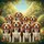 Seven Cheerful Beagle Dogs Sun-Dappled Park Foliage - Dog Lover Gift Spare Tire Cover - 6