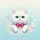 White Persian Cat Emerald Eyes Pink Bow Florals Bubbles Paws Extended Dust Motes - Cat Lover Gift Spare Tire Cover - 6