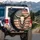 Longhorn Skull Distressed American Flag Wood - Patriotic Decor Gift for Cowboy Lover Spare Tire Cover - 3