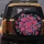 Deep Black Fuchsia Pink Cosmos Forget-Me-Not Flowers - Home Decor Gift Spare Tire Cover - 5