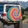 Vibrant Tie-Dye Spiral Swirls Psychedelic Bleeding Colors - Outdoor Vehicle Accessory Gift Spare Tire Cover - 3