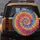 Vibrant Tie-Dye Spiral Swirls Psychedelic Bleeding Colors - Outdoor Vehicle Accessory Gift Spare Tire Cover - 5