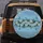 Light Blue Daisy Butterflies Wood Plank - Home Decor Gift for Garden Lover Spare Tire Cover - 5