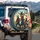 Four Raccoons Rock Band Guitarist Singer Open Road Journey - Music Lover Gift Spare Tire Cover - 3
