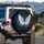 Majestic Luminous White Feathered Wings Golden Light Night Sky - Home Decor Gift Spare Tire Cover - 3