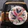 Fuchsia Navy Terracotta Botanical Leaves Color Blocks Scattered Dots - Home Decor Gift Spare Tire Cover - 5