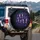 Purple Butterflies Golden Filigree Cosmic Starlight Floral - Fantasy Lover Gift Spare Tire Cover - 3