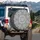 Mandala Floral Paisley Teardrop Medallion Scrollwork - Boho Lifestyle Vehicle Accessory Spare Tire Cover - 3