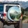 Distant Horizon Road Through Lush Forest Serene Mountains - Road Trip Essential Spare Tire Cover - 3