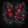 Gothic Butterfly Crimson Rose Filigree - Statement Auto Decor for Gothic Lover Spare Tire Cover - 6