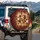 Clustered Paw Prints Hearts Paint Splatter Swirling Brushstroke - Pet Lover Gift Spare Tire Cover - 3