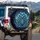 Majestic Peacock Iridescent Plumage Cosmic Sky - Wildlife Lover Gift Spare Tire Cover - 3