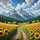 Sunflower Fields Mountain Path Cabin - Nature Lover Home Decor Gift Spare Tire Cover - 6