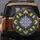 White Snowflake Folk Embroidery Floral Orange Gold Lattice Navy Blue - Home Decor Gift Spare Tire Cover - 5