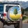 Green Tree Canola Field Blue Sky - Farmhouse Decor Gift for Garden Lover Spare Tire Cover - 3