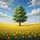 Green Tree Canola Field Blue Sky - Farmhouse Decor Gift for Garden Lover Spare Tire Cover - 6