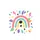 Rainbow Arcs Stars Hearts Teardrops Lightning Foliage - Road Trip Outdoor Essentials Spare Tire Cover - 4