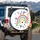 Rainbow Arcs Stars Hearts Teardrops Lightning Foliage - Road Trip Outdoor Essentials Spare Tire Cover - 3