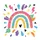 Rainbow Arcs Stars Hearts Teardrops Lightning Foliage - Road Trip Outdoor Essentials Spare Tire Cover - 6