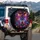 Glowing Iridescent Butterfly Neon Flowers Stars Night Sky - Butterfly Lover Gift Spare Tire Cover - 3
